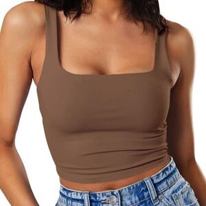 NWOT, Buttery Seamless Cropped Tank Top, Size S